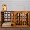 il_794xN.6083000162_mw12 Mid-Century Dog Crate with Sliding Door – Wooden Pet Furniture, Star Cutout Pattern
