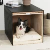 Modern Luxury Dog Crate Condo with lifting door -stylish addition to your living space.