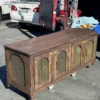 Mid‑Century Modern Dog Crate Cabinet | Solid Wood Dog Kennel | Flip‑Up Door | Furniture‑Style Pet Crate | Handmade