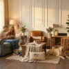 il_794xN.7875537582_7ylo Mid-Century Dog Crate with Sliding Door – Wooden Pet Furniture, Star Cutout Pattern