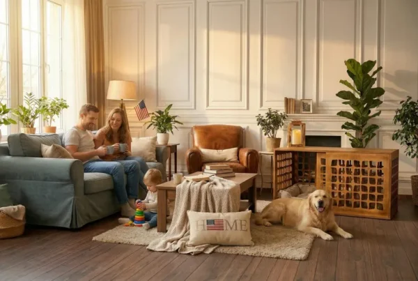 il_794xN.7875537582_7ylo Mid-Century Dog Crate with Sliding Door – Wooden Pet Furniture, Star Cutout Pattern