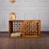 il_794xN.8308287159_7x35 Mid-Century Dog Crate with Sliding Door – Wooden Pet Furniture, Star Cutout Pattern